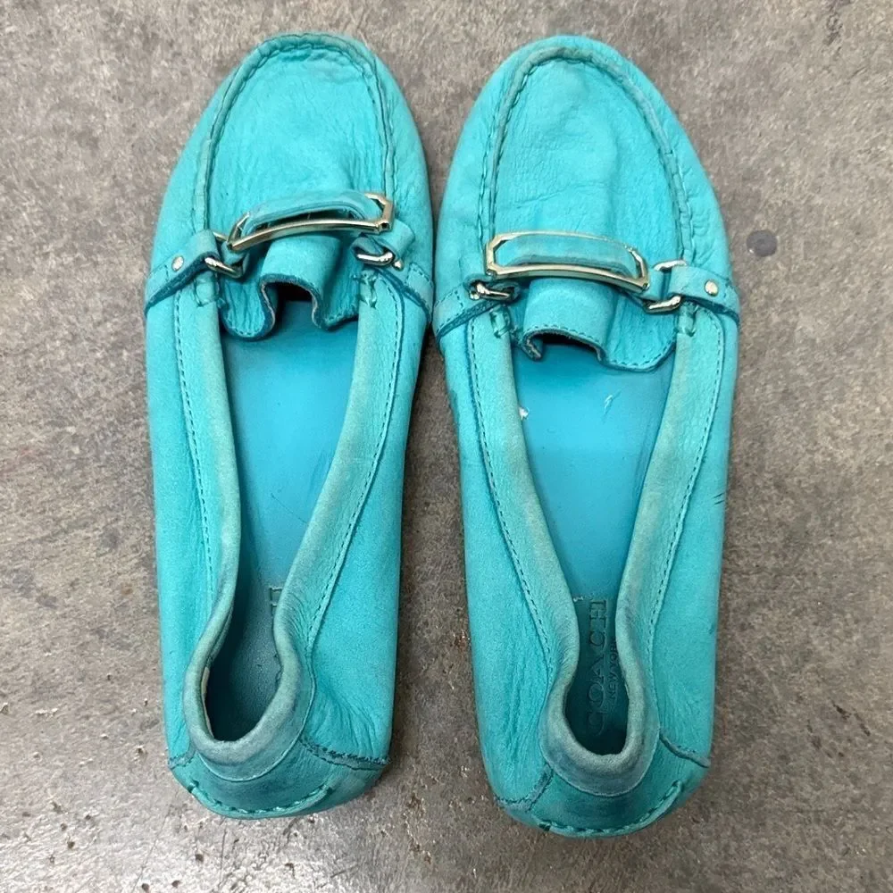 Coach Aqua Leather Flats